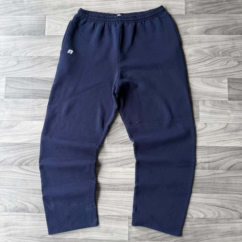 Russell Athletic Navy Sweatpants Size XL Y2K Fleece Sweat Pants